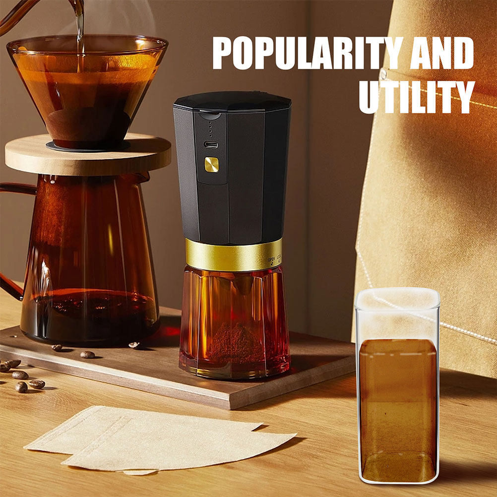 Home Bar Set - 6個入り グラスカップセット 透明な四角いグラス 家庭用 コーヒー、紅茶、水用グラス 多用途に使えるグラス