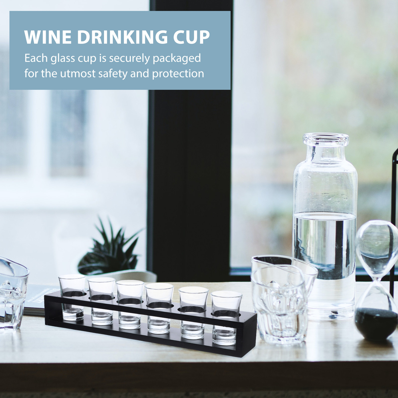 1セットのワイングラスと装飾用ホルダー。新年パーティーに最適 - Home Bar Set のレビューと価格