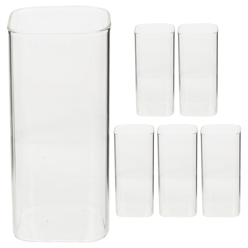 6個入り グラスカップセット 透明な四角いグラス 家庭用 コ - Home Bar Set のレビューと価格
